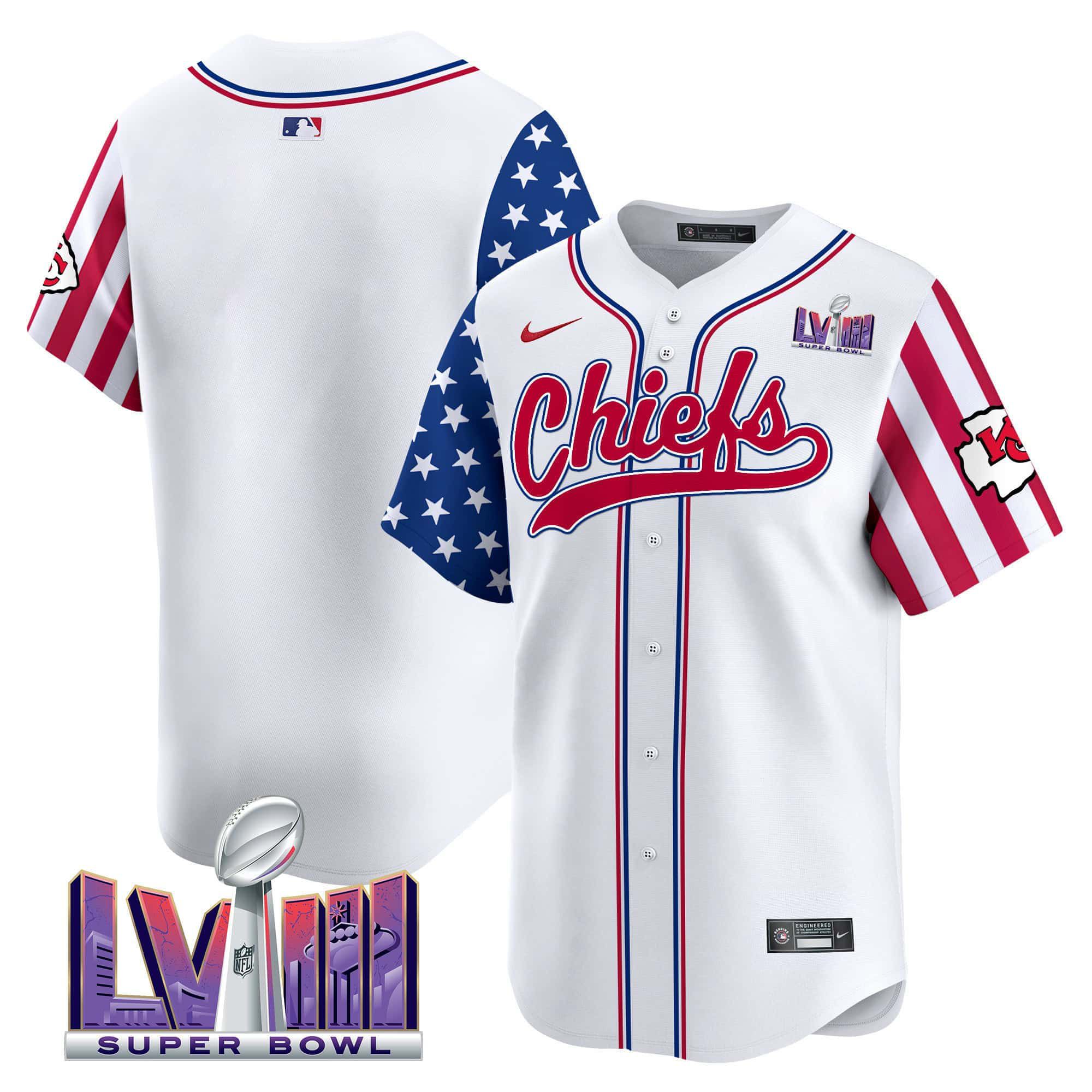 Men Kansas City Chiefs Blank White 2024 Nike Independence Day Vapor Premier Limited NFL Jersey